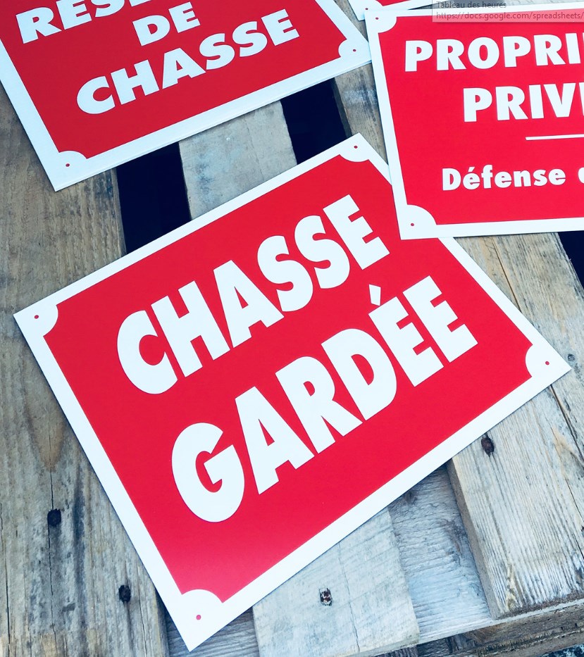 Signalisation pour la chasse