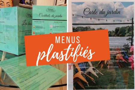 menus plastifiés