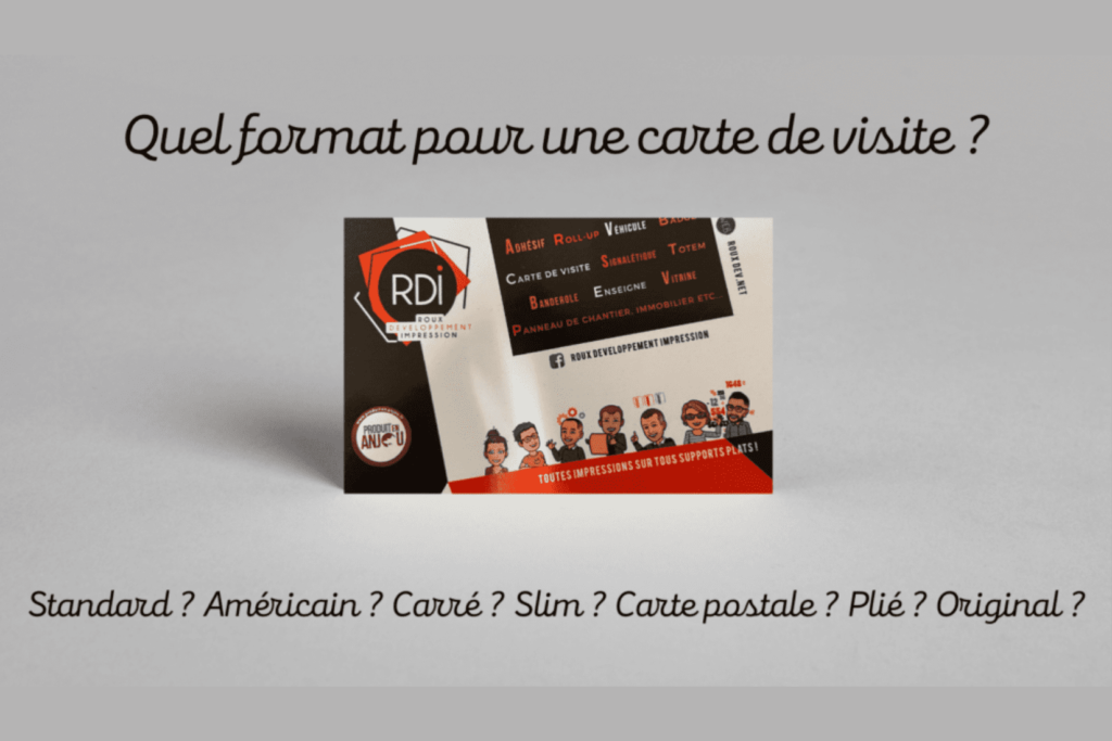 Quel format pour une carte de visite ?